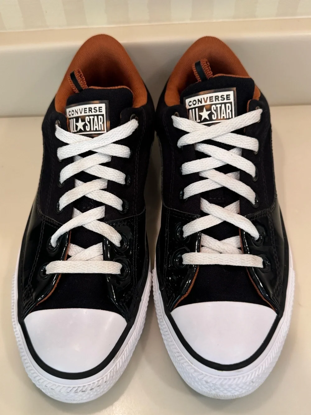 Converse Chuck Taylor All Star Rave Canvas And Patent Leather Sneakers Size 9 - Picture 5 of 16